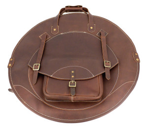 TACKLE Instruments Sac Cymbales En Cuir 24" Sac à dos - Marron