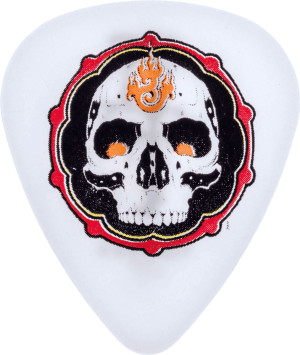 Dunlop 36 x 0,60mm Blackline II Alan Forbes Flame Skull White