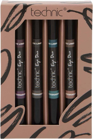 TECHNIC Coffret de Maquilhagem Stick Sombra de Olhos TECNHIC Eye Duo Set Eyeshadow & Eyeliner (4 cores)