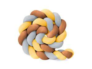 Protetor De Cama Infantil Anticolisão Almofada De Proteção De Tira Tecida 300cm Cuich (Outlet Caixa Aberta - amarelo Marrom)
