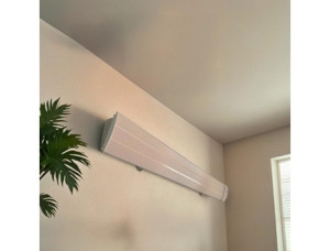 Mpc MARBELLA 3200W Radiador de infravermelhos para exterior, alumínio branco, sem emissão de luz, elemento de aquecimento em alumínio extrudido