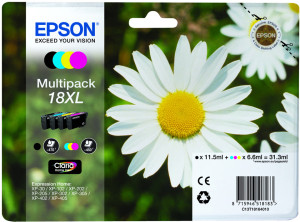 Pack 4 Tinteiros EPSON 18XL Cores (C13T18164020)