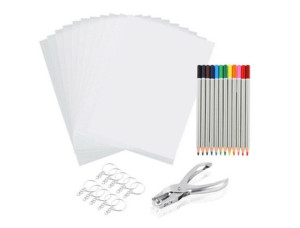 Slowmoose Kit de Papel DIY Arte de Calor Shrik Fonte Desenho DIY (33 Unidades)