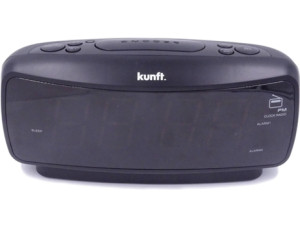 Rádio Despertador KUNFT KTCR3847 (Outlet Grade B - Preto - PPL - Alarme Duplo - Função Snoozer - Corrente)