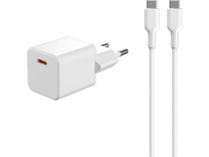 Kit Carregador Parede GOODIS 20W (Outlet Caixa Aberta - 1M - USB-C - Branco)