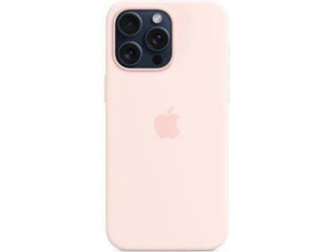 Capa APPLE iPhone 15 Pro Max Silicone com MagSafe (Rosa Claro)
