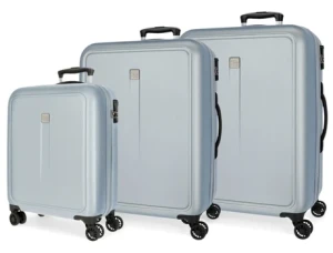 Conjunto de 3 Malas de Viagem ROLL ROAD Camboya Azul Claro (55/68/78cm - 37/72/108L)
