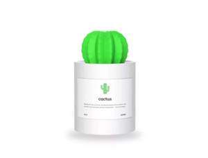 Yizhood Mini Umidificador Cactus Usb Cool Mist 280ml Ultrassilencioso Branco