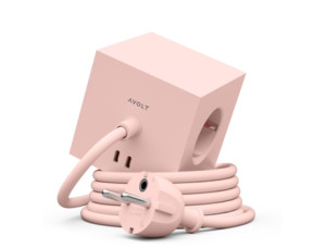BEBLAU Carregador de Parede AVOLT Square 2x Usb - C (30W - 1.8 M - Rosa )