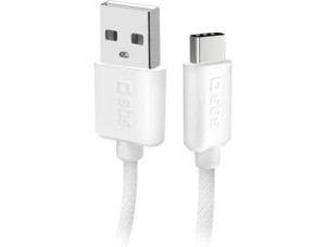 Cabo Carga SBS Tecido (USB - Tipo C - 1.5 m - Cinzento)