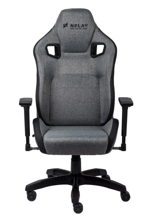 N'PLAY Cadeira Gaming NPLAY 6.2 CANVAS EDITION (Até 130 kg - Elevador a Gás Classe 4 - Cinza e Preto)