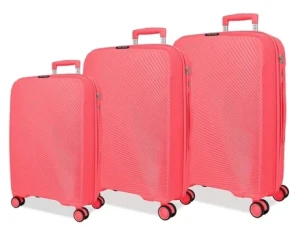 Conjunto de 3 Malas de Viagem ROLL ROAD Orbit Coral (55/68/78cm - 37/72/108L)