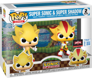 Figura FUNKO Pop! Game: Pack Super Sonic e Shadow - Flocked (Possível Chase)