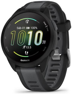 Smartwatch GARMIN Forerunner 165 Music (1,2'' - Bluetooth - Autonomia até 11 dias - Preto)