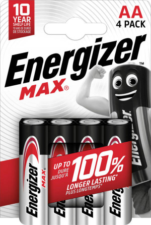 Energizer Pilha Alcalina Max Lr6 Aa Blister com 4 Unidades.