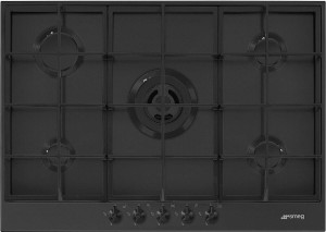 Placa de Gás SMEG PX375MB (Gás Natural - 72,5 cm - Preto)