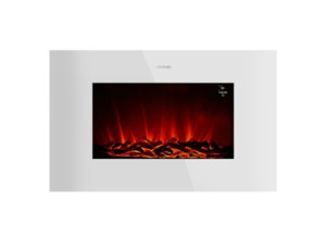Cecotec Chaminé Elétrica Decorativa de Parede Readywarm 3590 Flames Connected Branco 1000 2000 W