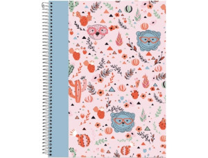 Note! Caderno Cacts&Cats (A4 - Pautado - 100 folhas)