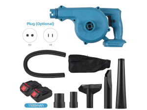 S/MARCA Blower De Folhas Sem Fio Com 2 Baterias 2 Em 1, Aspirador Elétrico 21v Para Cuidados De Jardim (Outlet Grade A)