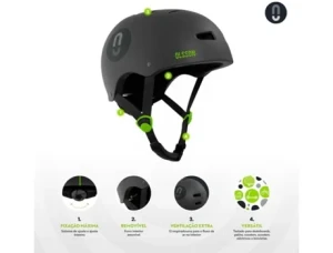 Capacete OLSSON URBAN RIDER - Antracite S/M (51-54cm) Trotineta Skateboard Patim
