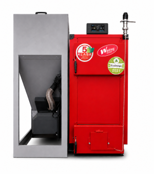 Kocioł c.o. FENIKS HYBRID DUO na pellet i drewno moc 15 kW PODWÓJNY CERTYFIKAT NA DWA TYPY PALIW