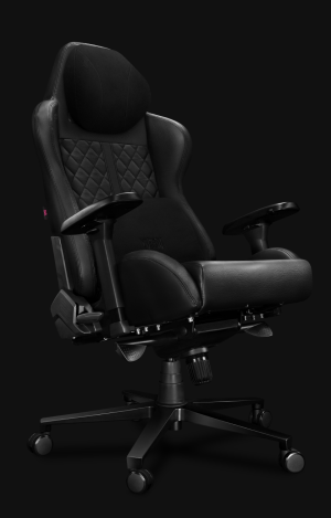Fotel Biurowy YUMISU 2050 Magnetic Real Leather BLACK
