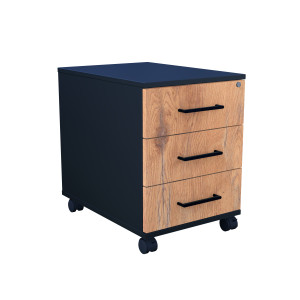 Kontenerek pod biurko LOFT Flex 3 - Dąb Lancelot