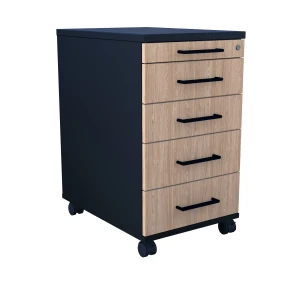 Kontenerek pod biurko LOFT Flex 4+1 - Dąb Olejowany
