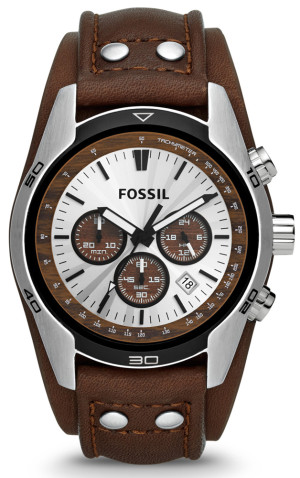 Zegarek Fossil CH2565 / COACHMAN Brown Leather Strap 44mm / męski