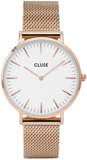 Zegarek Cluse CW0101201001 / Mesh Rose Gold/White / damski