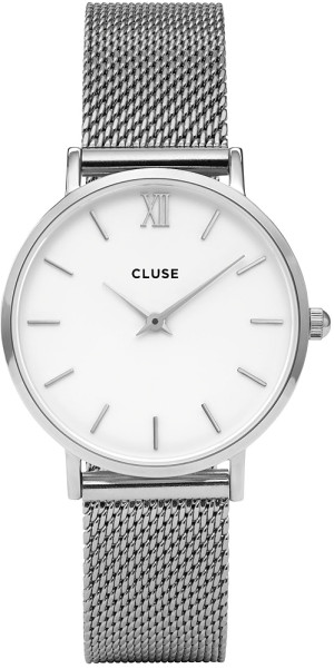 Zegarek Cluse CW0101203002 / Mesh Silver/White / damski / bransoleta