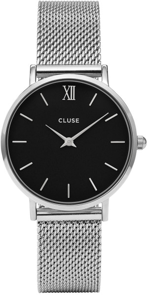 Zegarek Cluse CW0101203005 / Mesh Silver/Black / damski / bransoleta