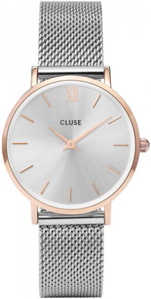 Zegarek Cluse CW0101203004 / Mesh Rose Gold/Silver / damski