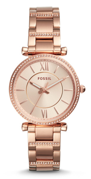 Zegarek Fossil ES4301 / CARLIE Rose Gold Stainless Steel 35mm / damski