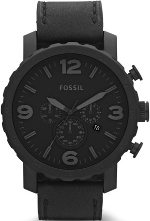 Zegarek Fossil JR1354 / NATE Black Stainless Steel 50mm / męski