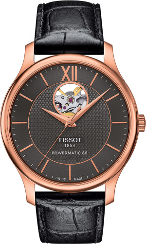 Zegarek Tissot T063.907.36.068.00 / TRADITION POWERMATIC 80 OPEN HEART 40mm / męski
