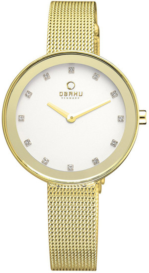 Zegarek Obaku Denmark V161LXGIMG / Blik - Gold / damski / bransoleta
