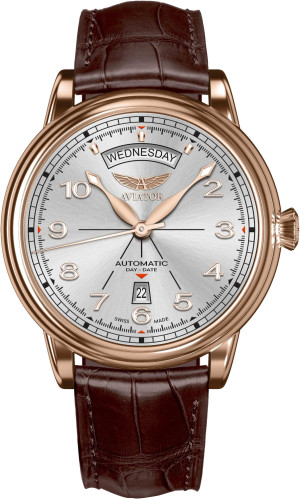 Zegarek Aviator V.3.44.2.400.4 / Douglas DC-3 Day-Date 45 Silver / męski