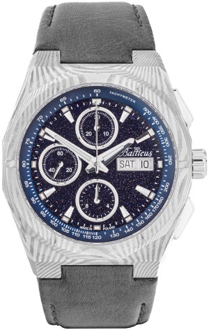 Zegarek Balticus BLT-BALSDDCHABA / Gwiezdny Pył DAMAST CHRONO 7750 42mm Awenturyn Niebieski / męski