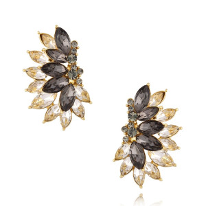 Biżuteria damska By Dziubeka KSS1400 / Kolczyki szare Honestly