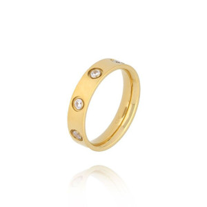 Biżuteria damska By Dziubeka PSA0876 / Obrączka złota z cyrkoniami Viral