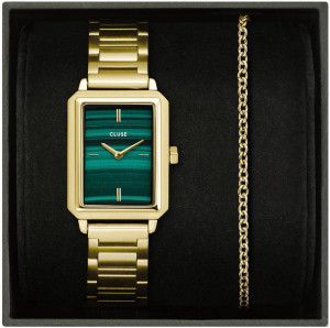 Zegarek Cluse CG11506 / Fluette Green & Round Gold Gift Box / damski