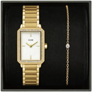 Zegarek Cluse CG11508 / Fluette White Stones & Zircon Gold Gift Box / damski