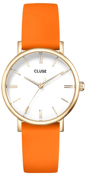 Zegarek Cluse CW11402 / Pavane Petite Silicone Orange/Gold / damski