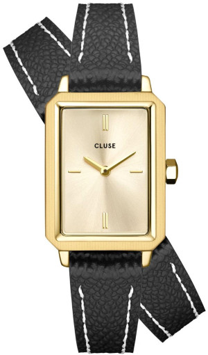 Zegarek Cluse CW11517 / Fluette Double Leather Black Full Gold / damski