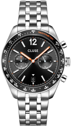 Zegarek Cluse CW25603 / Aravis Dual Timer Steel Black Silver / męski