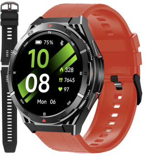 Smartwatch Enter PATH.X2.24.535.134-SET / Pathfinder Czarny zestaw z Czerwonym Paskiem / męski
