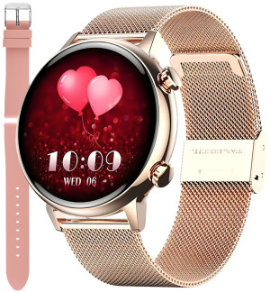 Smartwatch Enter SAT.110.1410.539-SET / Różowe Złoto + Różowy Pasek / damski
