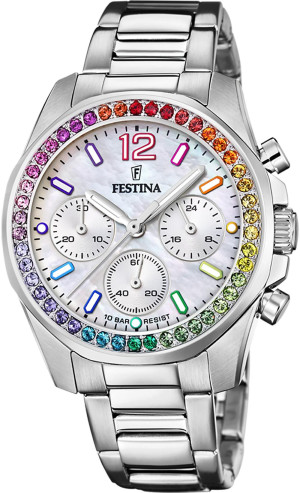 Zegarek Festina F20606-2 / Boyfriend Rainbow Chronograph / damski