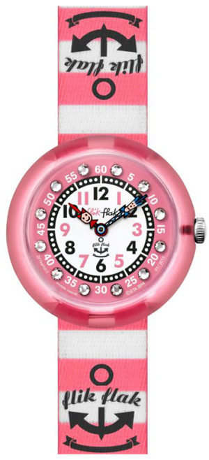 Zegarek Flik Flak FTNP003 / PINK STRIPES / dla dziewczynki